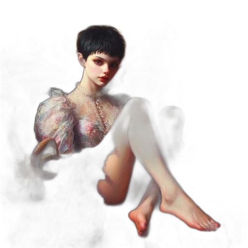 dress, creature, photorealistic, fantasy art transparent PNG cut-out