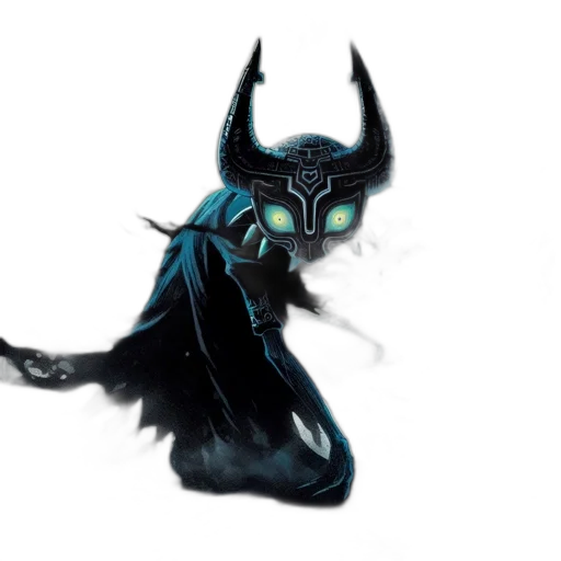 mask, dragon, creature, staff transparent PNG cut-out