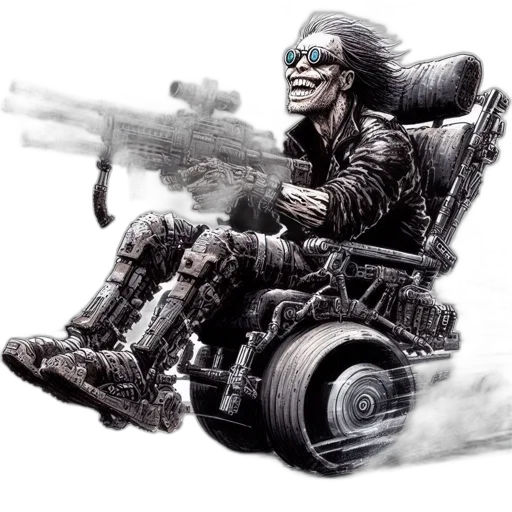 weapon, robot, comic book art, concept art transparent PNG cut-out
