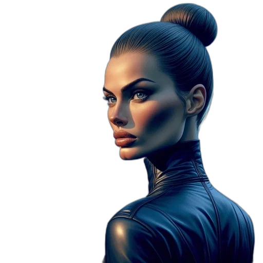 face, hair, robot, jewelry transparent PNG cut-out