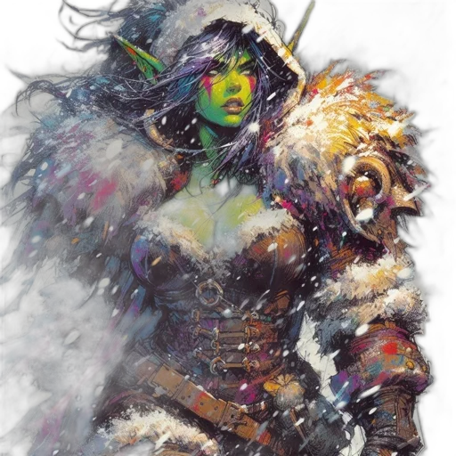 fantasy art, comic book art, concept art, watercolor transparent PNG cut-out