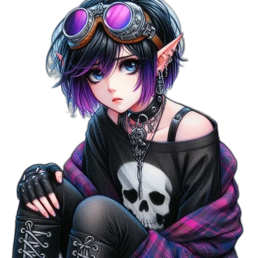 jacket, staff, jewelry, face transparent PNG cut-out