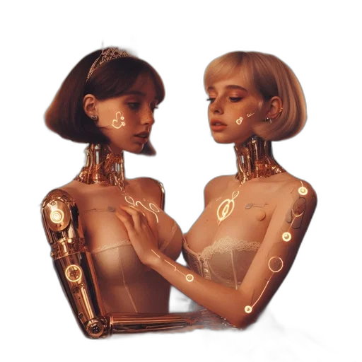 robot, jewelry, concept art, cyberpunk transparent PNG cut-out