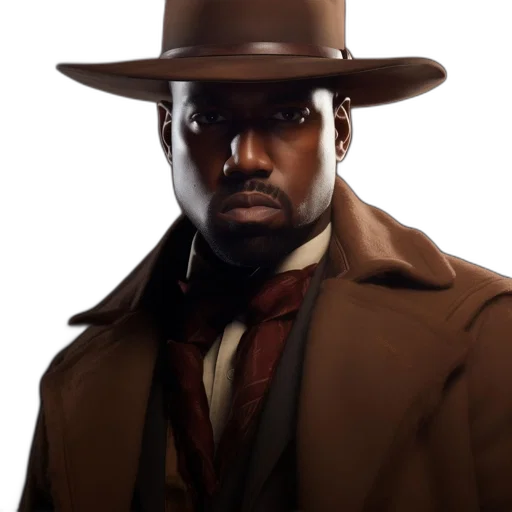 hat, staff, face, jacket transparent PNG cut-out