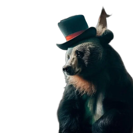 hat, animal, creature, staff transparent PNG cut-out