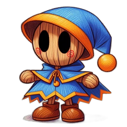 staff, hat, mask, pixel art transparent PNG cut-out