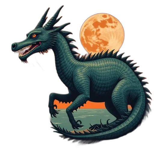 dragon, creature, animal, fantasy art transparent PNG cut-out