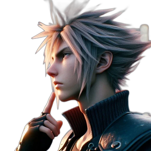 jacket, face, dragon, staff transparent PNG cut-out