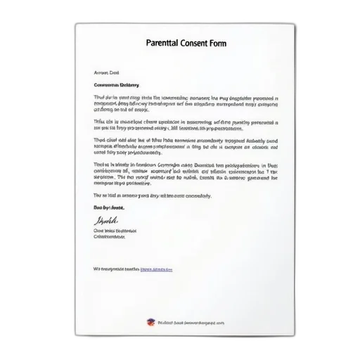 letterhead, title, parental, consent transparent PNG cut-out
