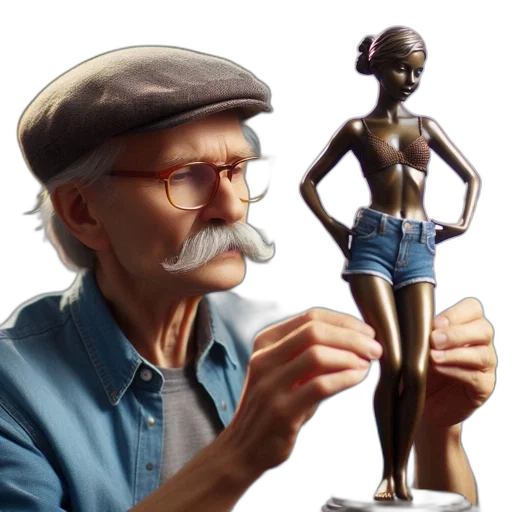 concept art, 3d render, photorealistic, oil painting transparent PNG cut-out