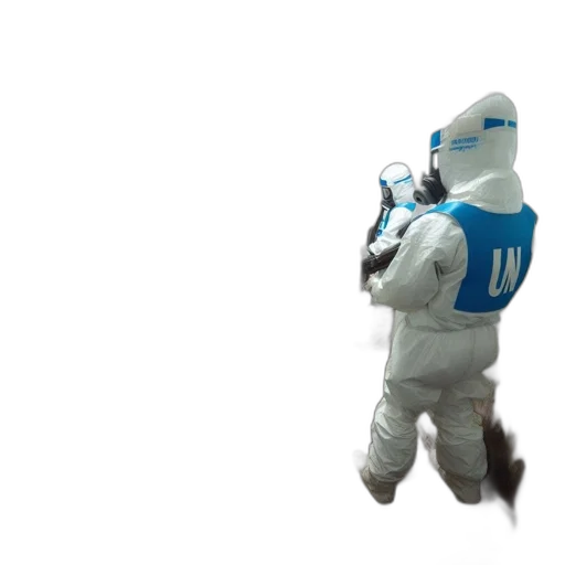 robot, staff, jacket, mask transparent PNG cut-out