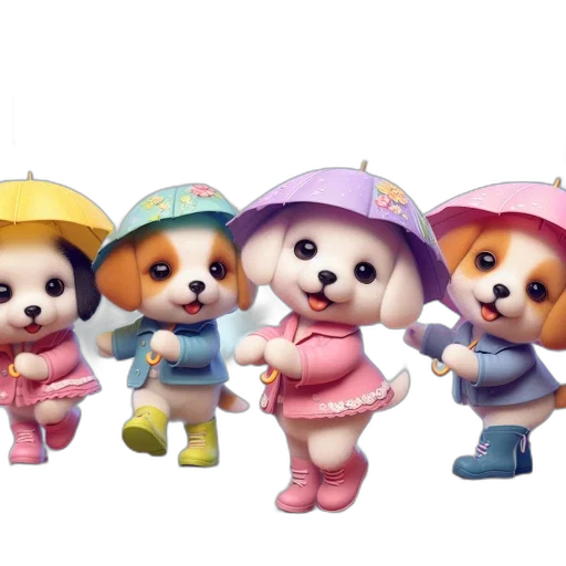 umbrella, 3d render, concept art, oil painting transparent PNG cut-out