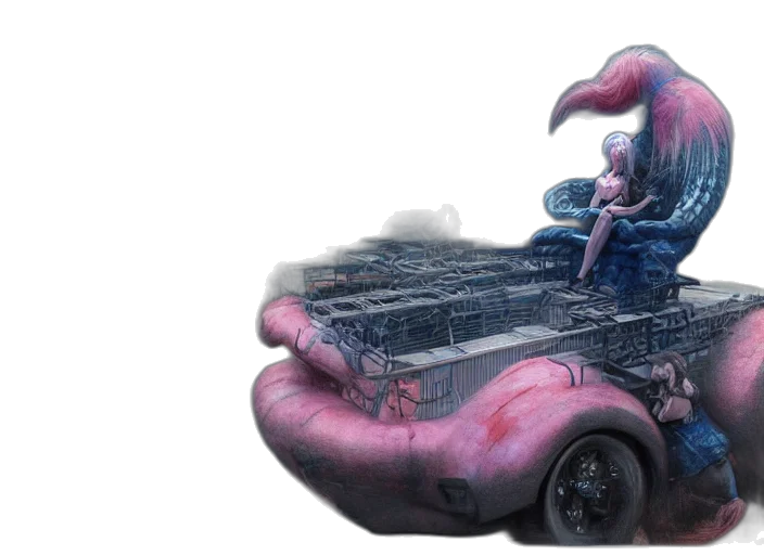 car, robot, weapon, creature transparent PNG cut-out