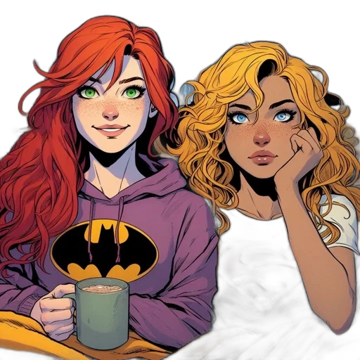 comic book art, concept art, cartoon, fantasy art transparent PNG cut-out