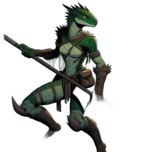 dragon, creature, staff, animal transparent PNG cut-out