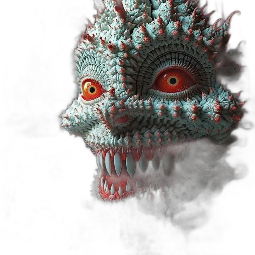 dragon, mask, creature, face transparent PNG cut-out