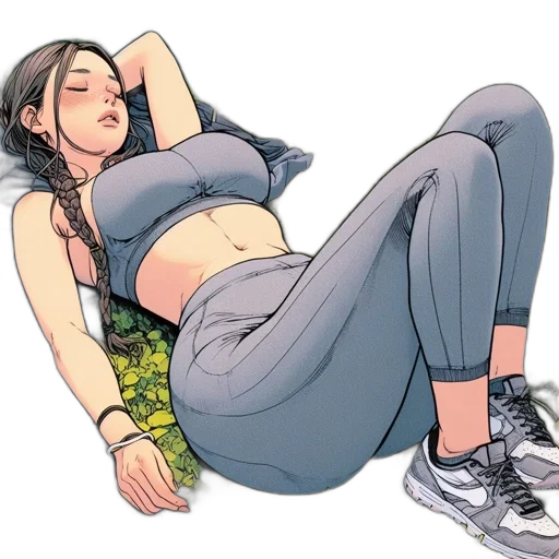 comic book art, concept art, watercolor, cyberpunk transparent PNG cut-out