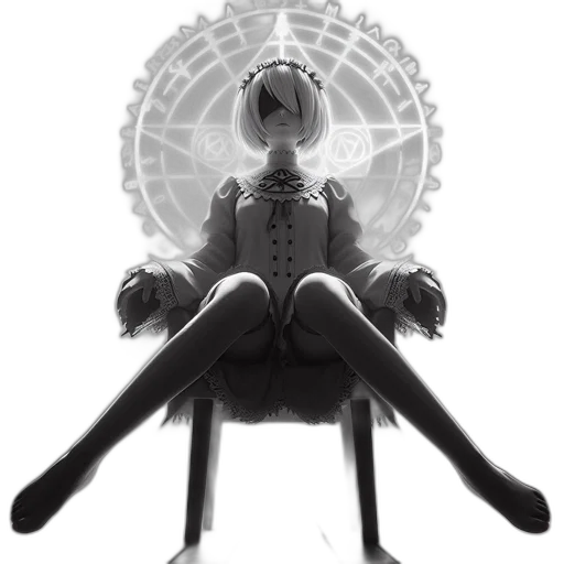 crown, staff, robot, creature transparent PNG cut-out