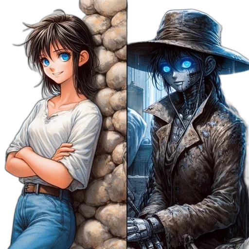 mask, comic book art, concept art, anime transparent PNG cut-out
