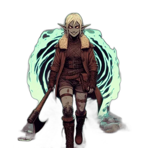 staff, jacket, creature, mask transparent PNG cut-out