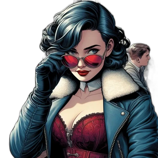 jacket, mask, comic book art, concept art transparent PNG cut-out