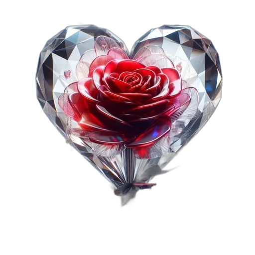 jewelry, flower, photorealistic, 3d render transparent PNG cut-out