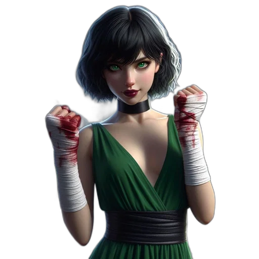 weapon, dress, concept art, comic book art transparent PNG cut-out