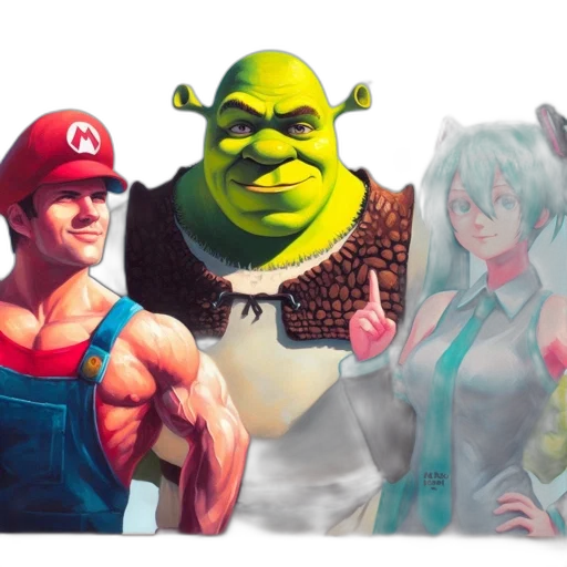 concept art, comic book art, 3d render, fantasy art transparent PNG cut-out