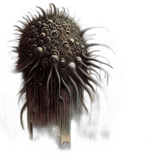 hair, creature, mask, staff transparent PNG cut-out