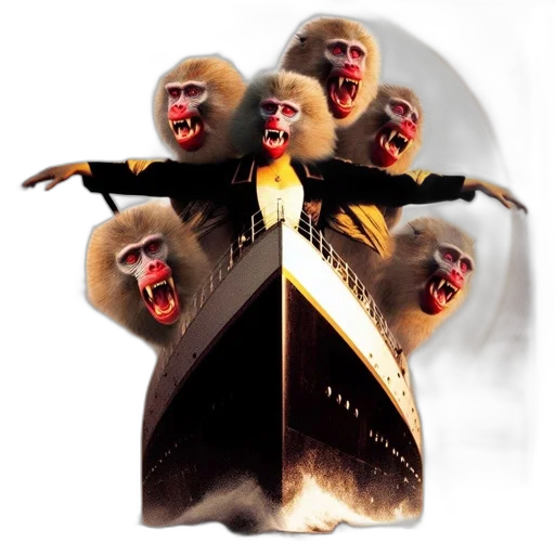 crown, mask, creature, jacket transparent PNG cut-out