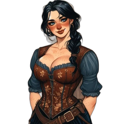 dress, fantasy art, concept art, comic book art transparent PNG cut-out