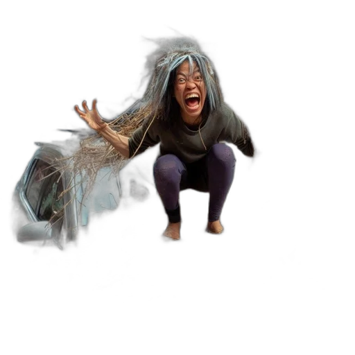 creature, hair, dragon, animal transparent PNG cut-out