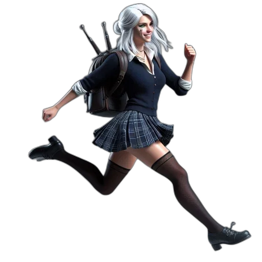 concept art, 3d render, anime, comic book art transparent PNG cut-out