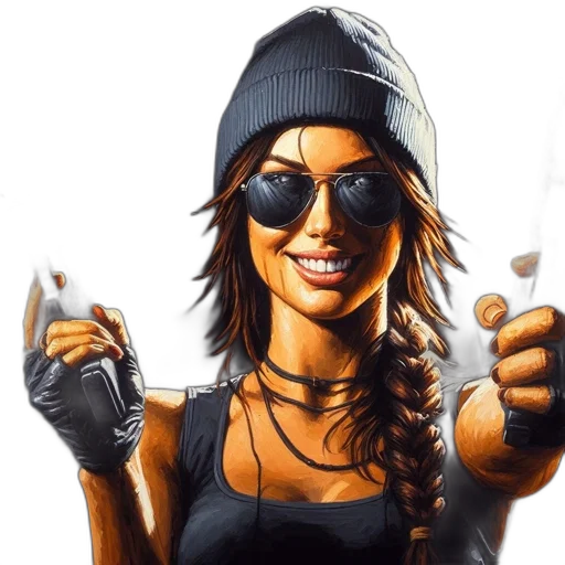face, jacket, comic book art, photorealistic transparent PNG cut-out