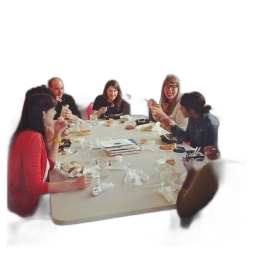 staff, food, group, people transparent PNG cut-out