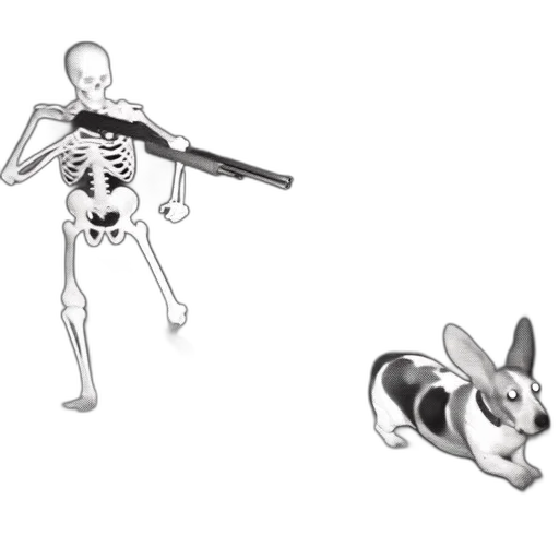 weapon, animal, staff, robot transparent PNG cut-out