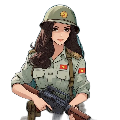 weapon, staff, hat, jacket transparent PNG cut-out