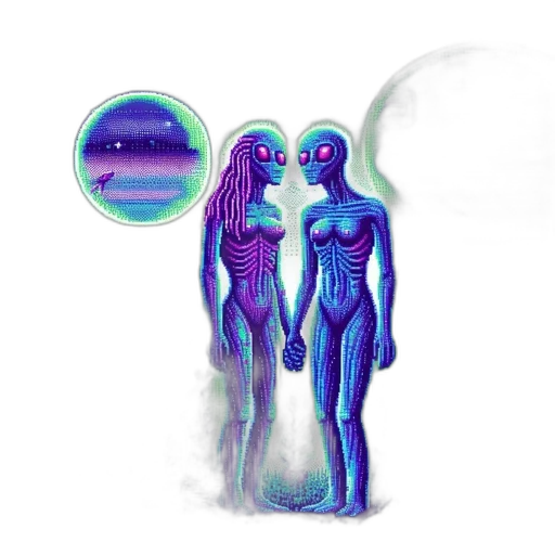 robot, creature, mask, vaporwave transparent PNG cut-out