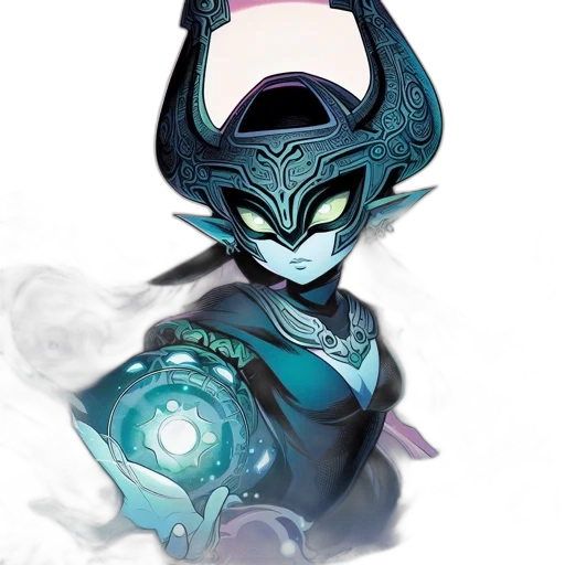 mask, staff, crown, dragon transparent PNG cut-out