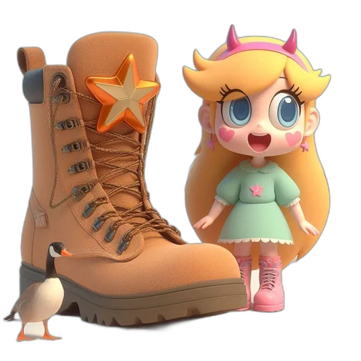 shoes, weapon, 3d render, concept art transparent PNG cut-out