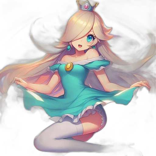 crown, dress, staff, dragon transparent PNG cut-out