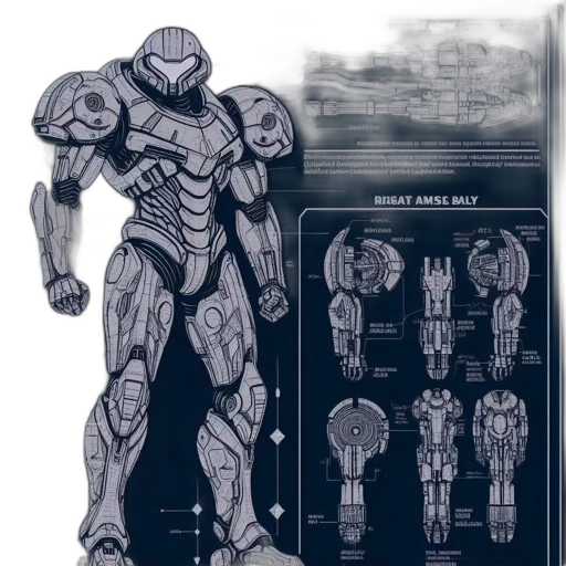 robot, weapon, concept art, comic book art transparent PNG cut-out