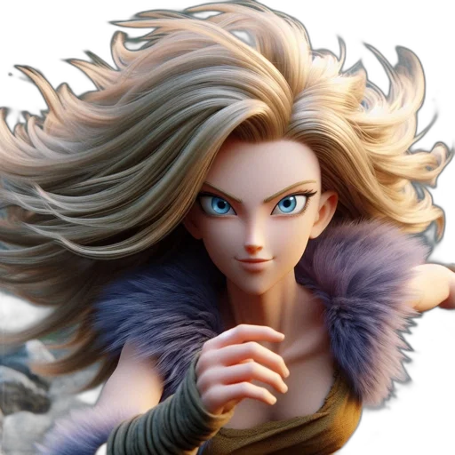 hair, fantasy art, 3d render, concept art transparent PNG cut-out