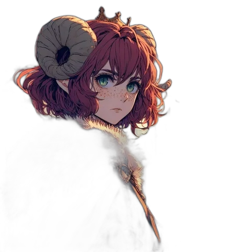 crown, staff, weapon, face transparent PNG cut-out