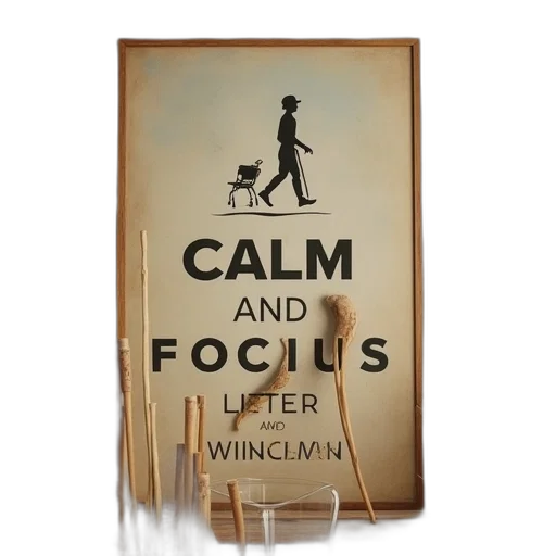 keep, calm, focus, walking transparent PNG cut-out