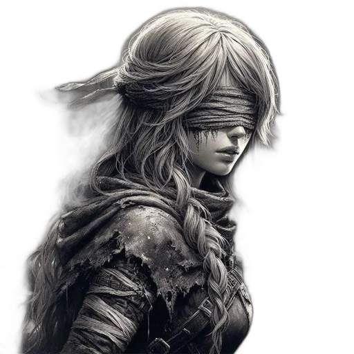 face, mask, weapon, hair transparent PNG cut-out