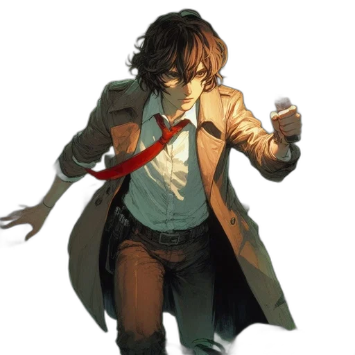 staff, jacket, weapon, concept art transparent PNG cut-out