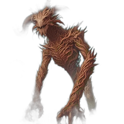 creature, dragon, hair, staff transparent PNG cut-out