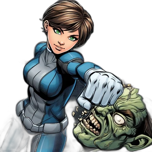 comic book art, concept art, cartoon, pixel art transparent PNG cut-out