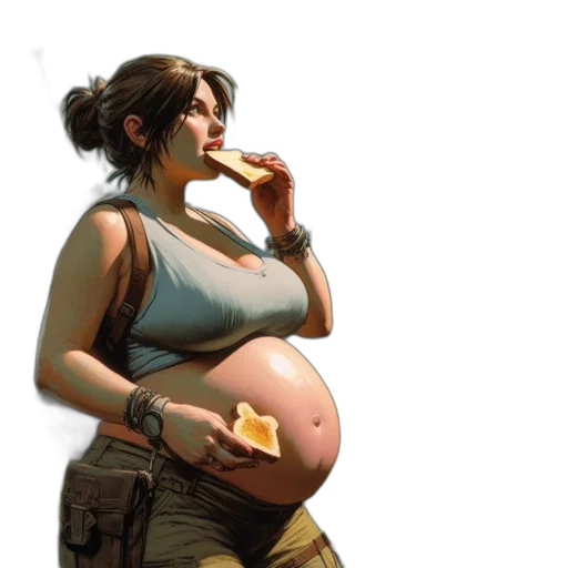 food, concept art, photorealistic, comic book art transparent PNG cut-out